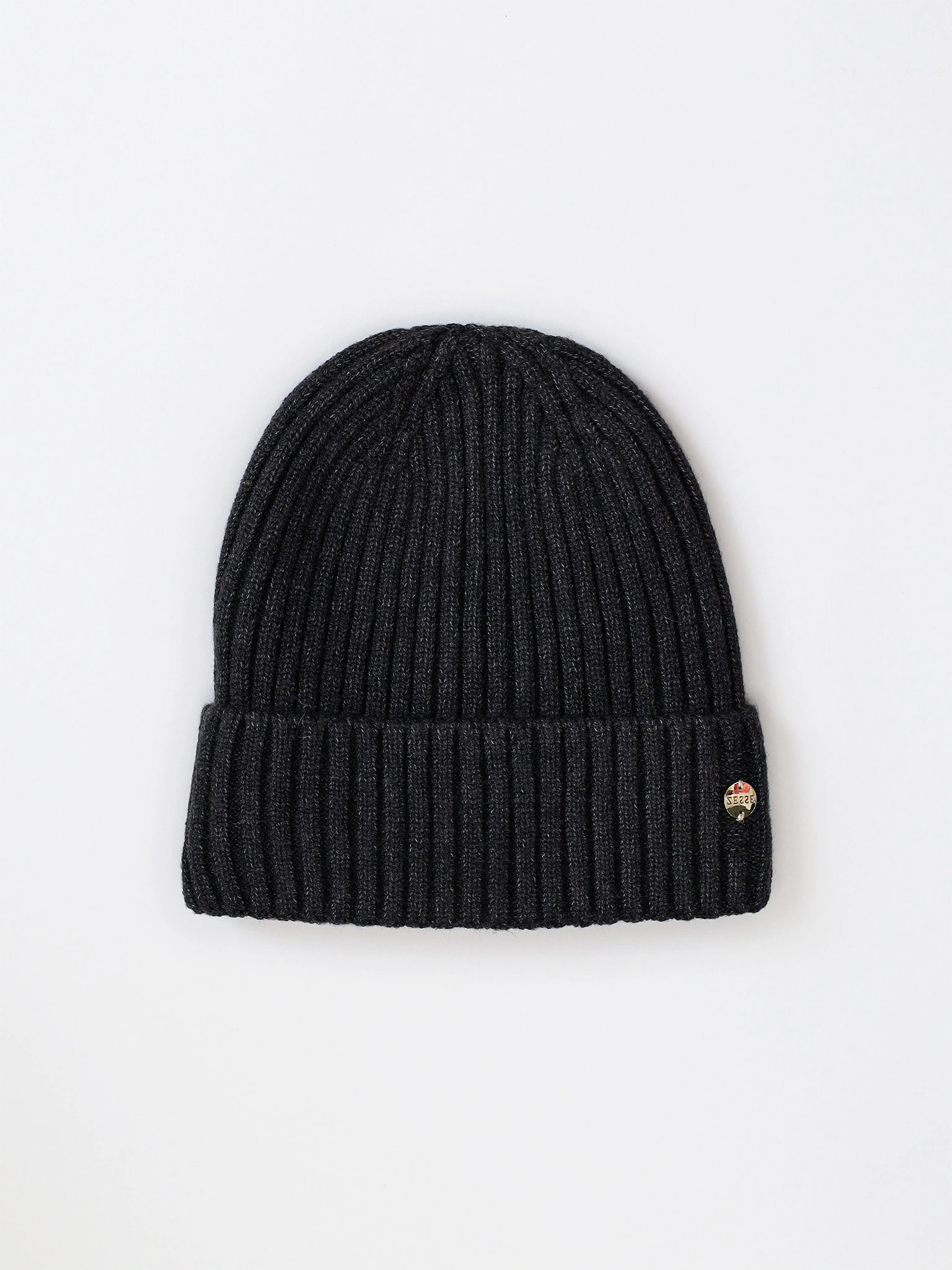 Шапка-бини из смесовой вискозы на подкладе с отворотом в ассортименте